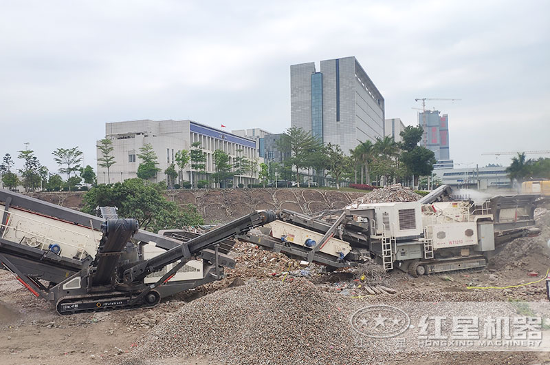 建渣處理現(xiàn)場實(shí)拍圖