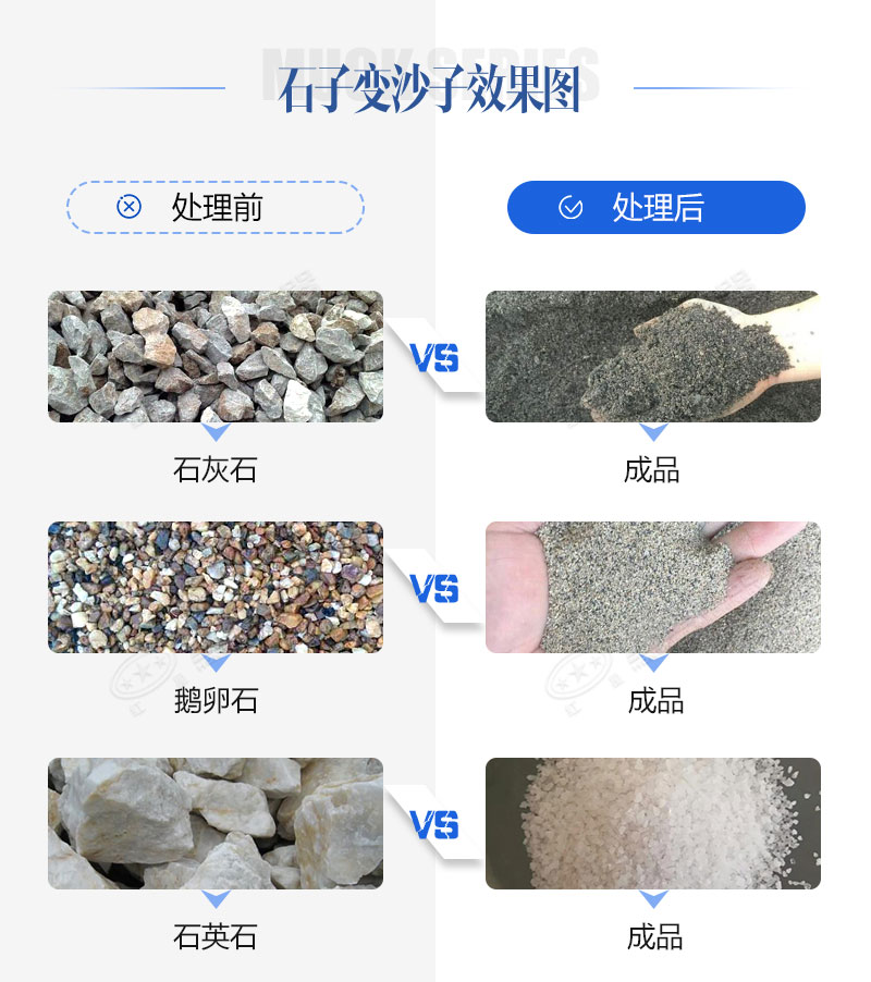 多種機(jī)制砂石料展示
