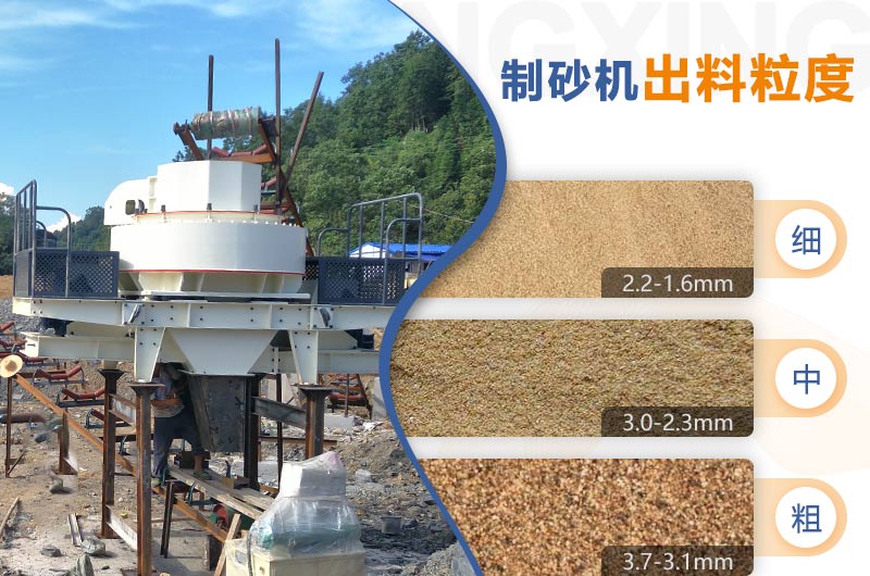 紅星機器HVI制砂機的粗、中、細粒度范圍